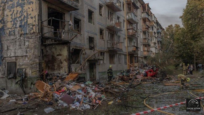 Gelombang Serangan Rudal Rusia Hantam Kiev, Satu Tewas dan 22 Luka-luka