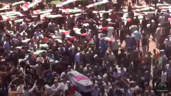 Ribuan Warga Palestina Gelar Salat Jenazah dan Pemakaman Massal 112 Korban dari Reruntuhan di Sabra, Gaza
