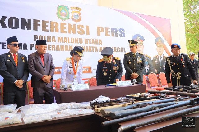 16 Senjata Api Ilegal Diserahkan Sukarela ke Polisi di Maluku Utara, Sisa Konflik Masa Lalu
